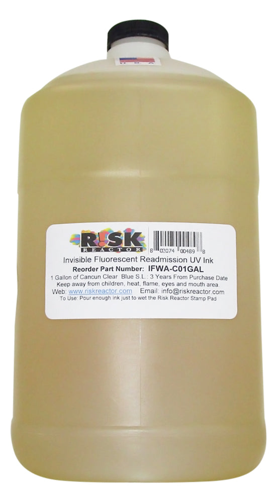 IFWA-C01GAL of Cancun Blue Readmission Clear Fluorescent Hand Stamping Inks