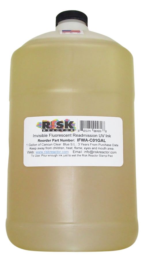 IFWA-C01GAL of Cancun Blue Readmission Clear Fluorescent Hand Stamping Inks