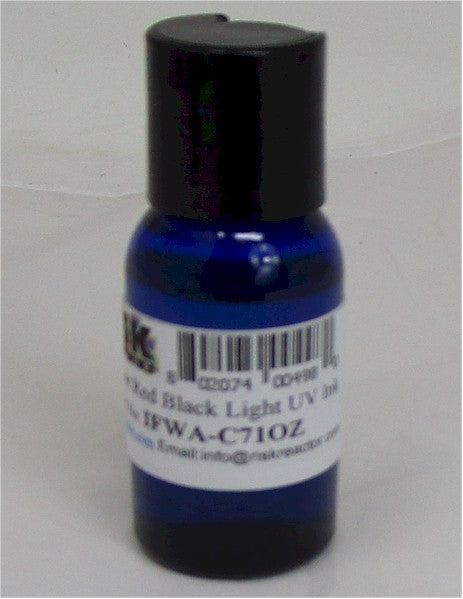 6PACK1OZC7 Six Pack of one ounce bottles Clear Black Light Invisible Red
