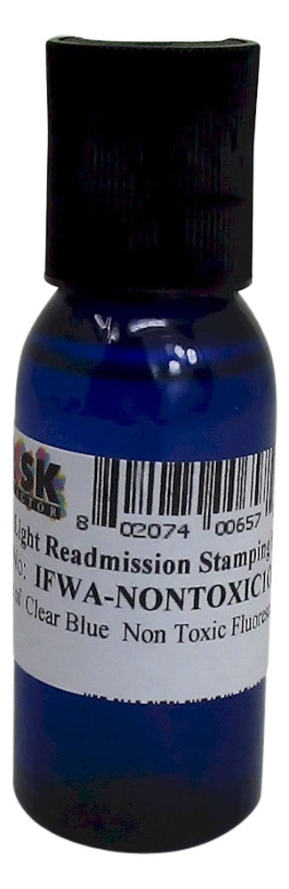 6PK1OZNONTOXIC Six pack IFWA-NONTOXIC UV Fluorescent Inks in 1 oz Bottles
