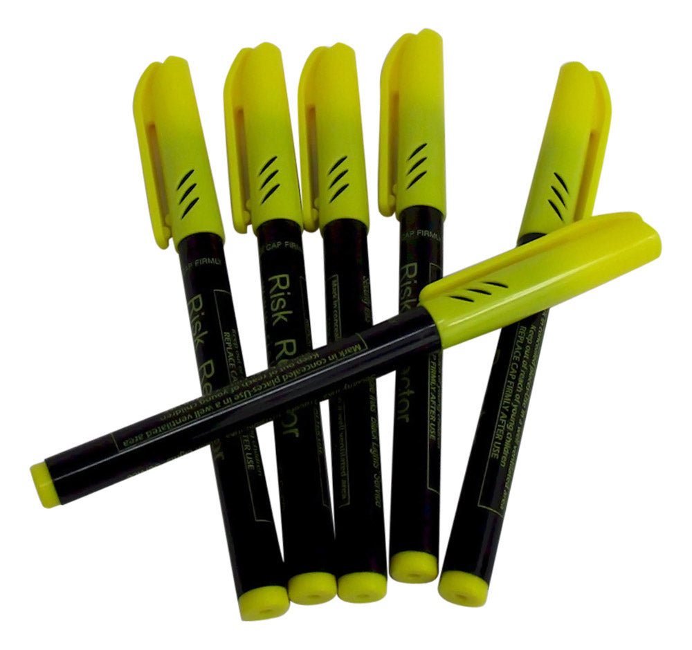 MAR-C06 Bag of Six Units Secret UV Invisible Marking Pens for all surfaces