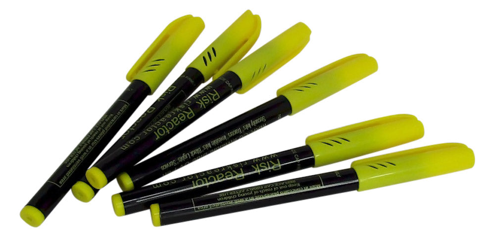 MAR-C06 Bag of Six Units Secret UV Invisible Marking Pens for all surfaces