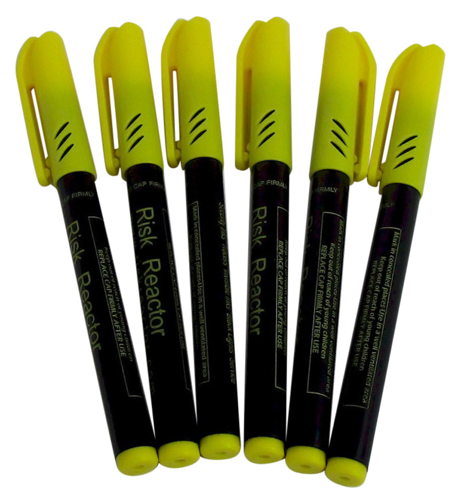 MAR-C06 Bag of Six Units Secret UV Invisible Marking Pens for all surfaces