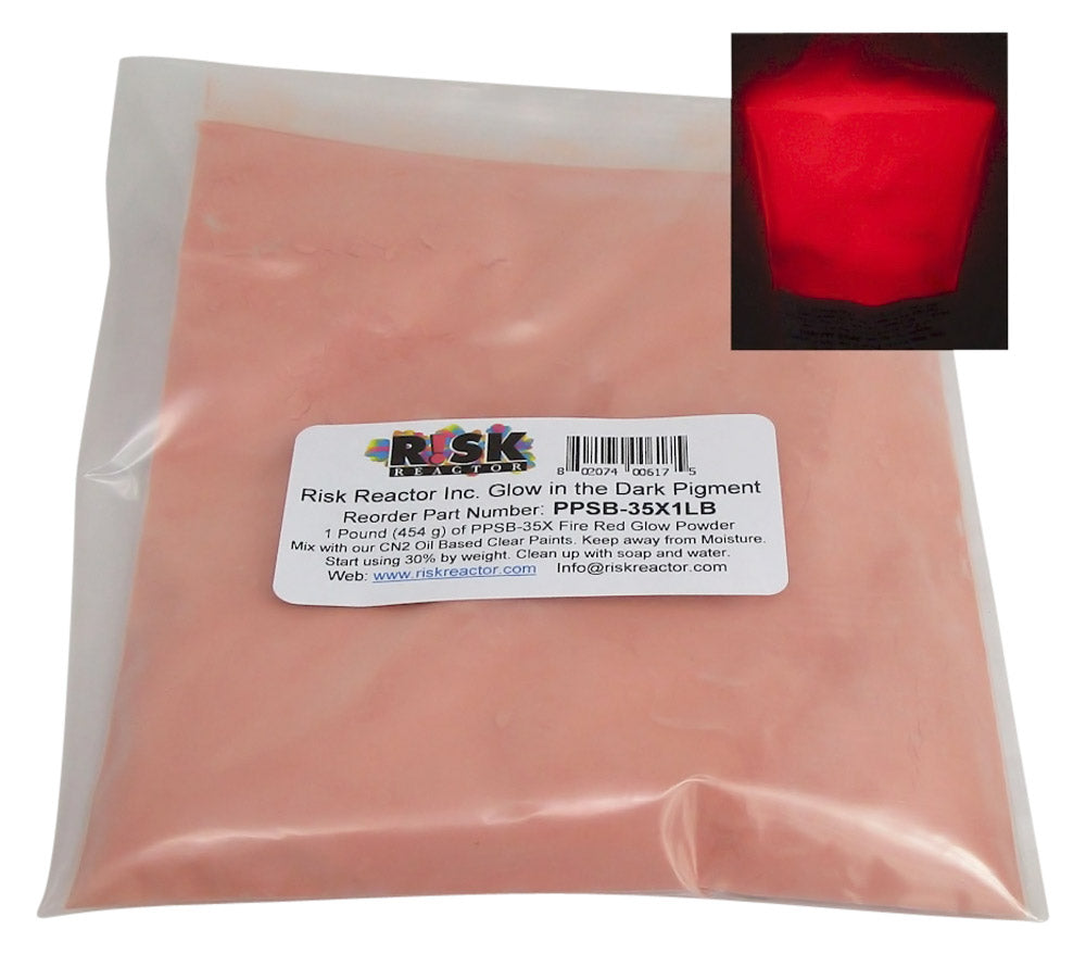 PPSB-351LB Fire Red Glow in the Dark Phosphorescent Pigment – 1 lb