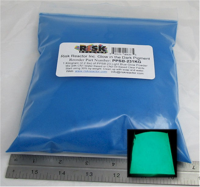 PPSB-231LB Light Blue Glow in the Dark Phosphorescent Pigment – 1 lb