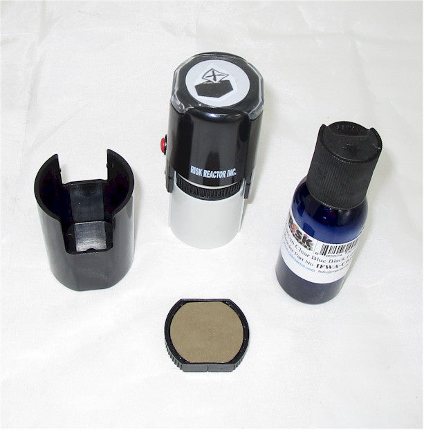 RND1 is a self-inking stamping unit made for use with out UV Invisible Inks