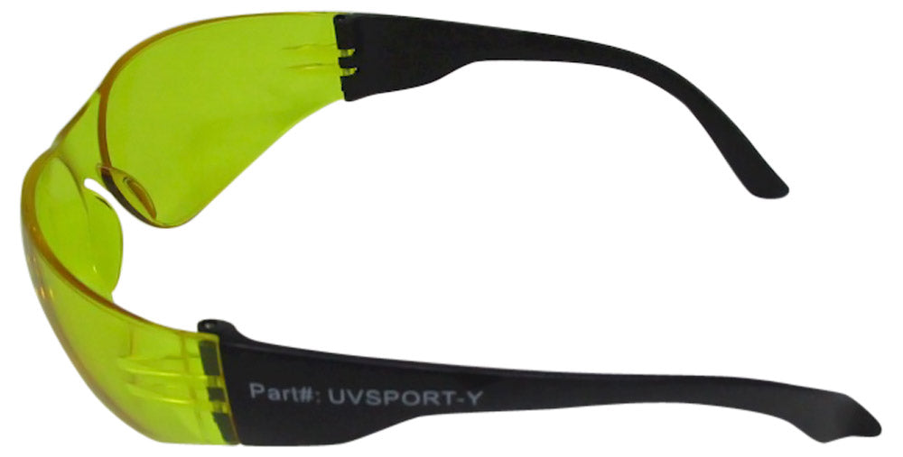 UVSPORT-Y Black Light UV Protection and Enhancement Glasses using Yellow/Amber lens