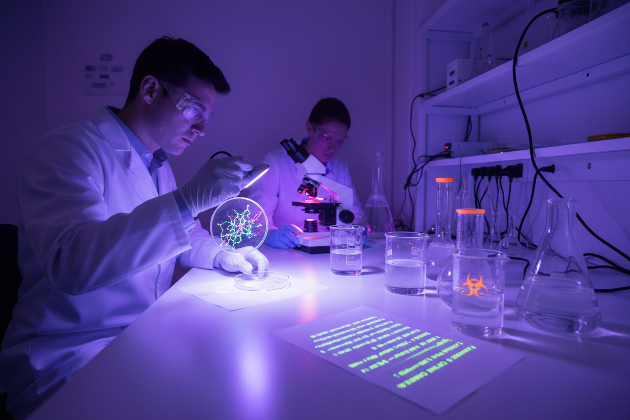 Invisible UV Inks in a Lab Setting